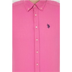 Erkek Pembe Kısa Kollu Gömlek
