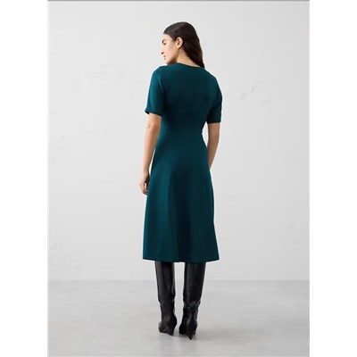 Soft Touch V-Neck Midi Dress