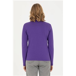 Kadın Mor Basic Sweatshirt