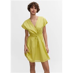 Vestido estampado doble lazo