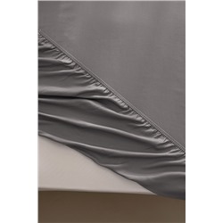 Ciel King Size %100 Pamuk Lastikli Saten Çarşaf - Gri