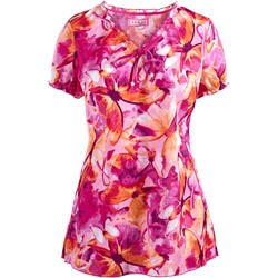 koi Scrubs Heavenly Wings Print Top