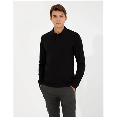 Siyah Slim Fit Sweatshirt