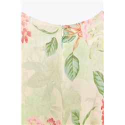 FLORAL CUT-OUT PRINT DRESS