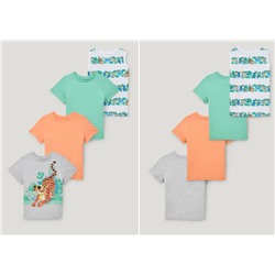 Set - 3 Kurzarmshirts und Singlet - Bio-Baumwolle - recycelt