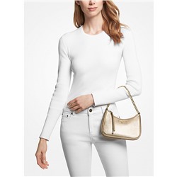 Jet Set Charm Small Metallic Pebbled Leather Pochette