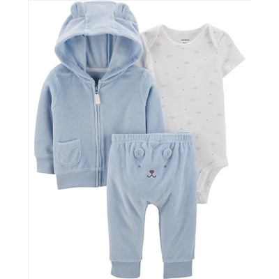 3-Piece Terry Little Jacket Set