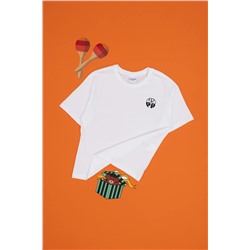 U.S. Polo Assn., Erkek Çocuk Beyaz Comfort Basic Bisiklet Yaka Tişört 50295503-vr013