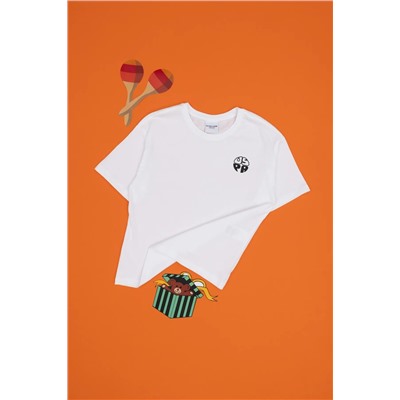 U.S. Polo Assn., Erkek Çocuk Beyaz Comfort Basic Bisiklet Yaka Tişört 50295503-vr013