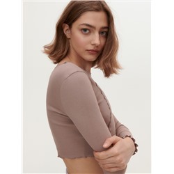 Bluse mit gesprenkelter Textur