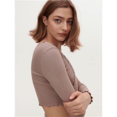 Bluse mit gesprenkelter Textur