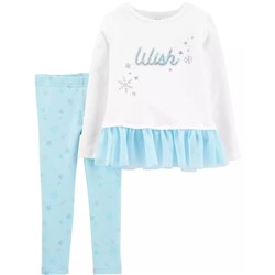 Carter's | Toddler 2-Piece Wish Peplum Top & Snowflake Legging Set