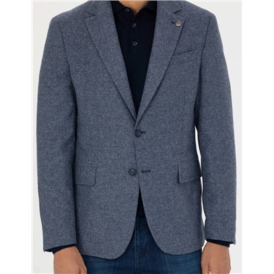 Koyu Mavi Slim Fit Ceket