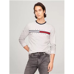 Embroidered Flag Logo Long-Sleeve T-Shirt