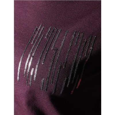 Нарядная футболка с блестящим принтом