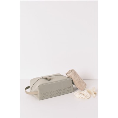 Neceser mediano rubber kaki