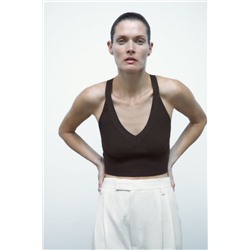 STRAPPY RIBBED TOP
