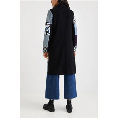 Abrigo patch denim