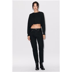 ZW COLLECTION STRAIGHT-LEG MID-RISE JEANS