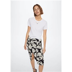 Falda flores abertura -  Mujer | MANGO OUTLET Melilla