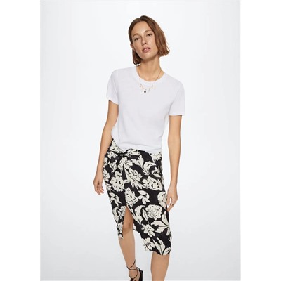 Falda flores abertura -  Mujer | MANGO OUTLET Melilla