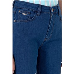 Kadın Mavi Loose Cropped Fit Jean Pantolon