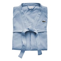 LACOSTE HOME Logo Patch 100% Cotton Pique Bath Robe