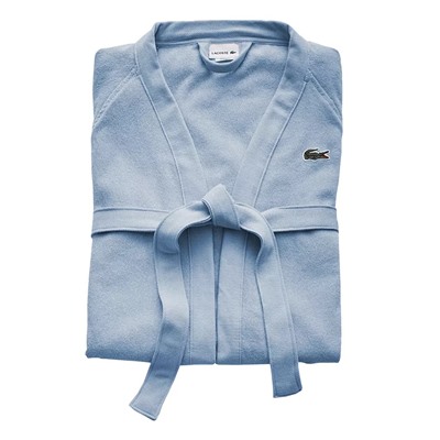 LACOSTE HOME Logo Patch 100% Cotton Pique Bath Robe
