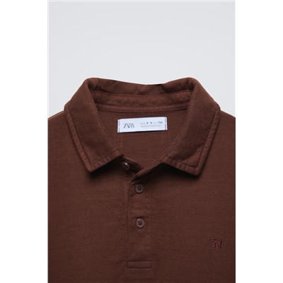 FADED-EFFECT POLO SHIRT