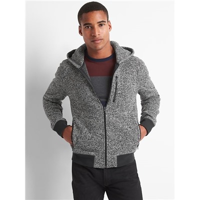 Fleece zip hoodie