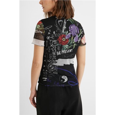 Camiseta manga corta tul