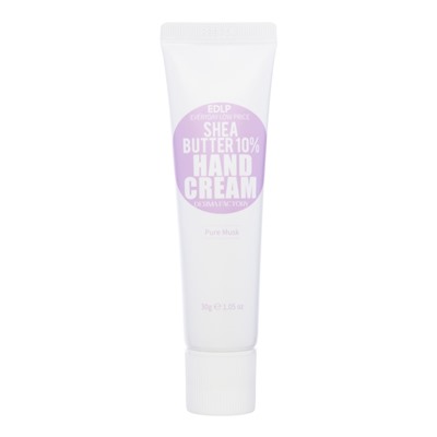 DERMA FACTORY EDLP Shea Butter 10% Hand Cream Pure Musk Увлажняющий крем для рук с маслом ши и ароматом белого мускуса 30г