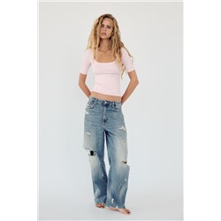 SCOOP NECK T-SHIRT