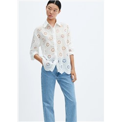 Camisa calados bordados
