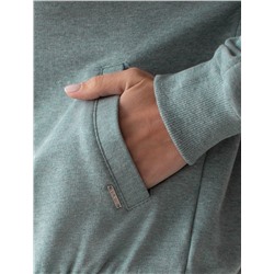 Бомбер среднего объема на молнии из петельчатого футера двухнитки с эластаном