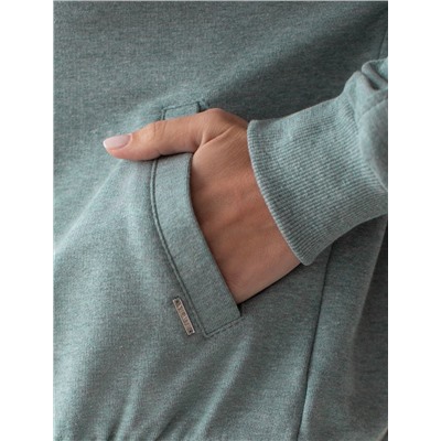 Бомбер среднего объема на молнии из петельчатого футера двухнитки с эластаном