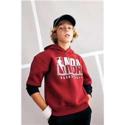 Defacto Erkek Çocuk Nba Wordmark Oversize Fit Kapüşonlu Sweatshirt A5533A823WN