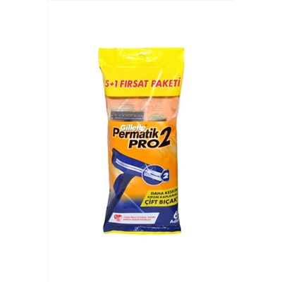 Gillette, Permatik Pro2 Tıraş Bıçağı 6'lı Poşet 7702018603237 Tıraş Bıçağı
