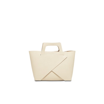 Bolso de piel y neceser Rita Beige