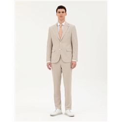 Bej Slim Fit Takım Elbise