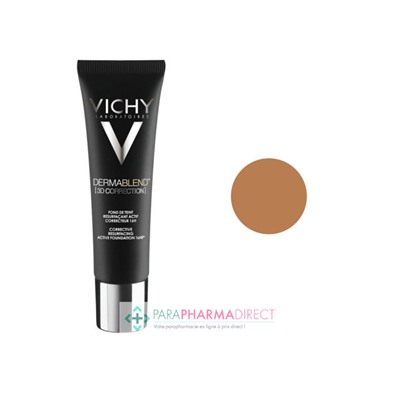 Vichy Dermablend 3D Correction Fond de Teint Resurfaçant Actif Correcteur 16h 55 Bronze 30ml