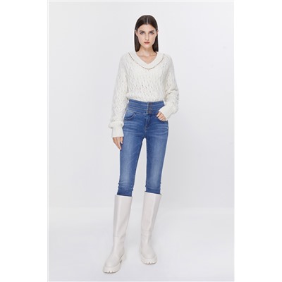Jersey de lana, mohair y alpaca Blanco