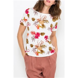 Camiseta Blanco y rosa