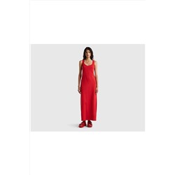 United Colors of Benetton Kadın Bordo Kolsuz Uzun Elbise Bordo 123P3K7ZDV00J
