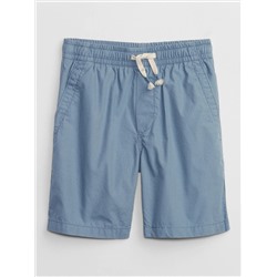 Kids Poplin Pull-On Shorts with Washwell Размер L, Цвет classic jasper blue