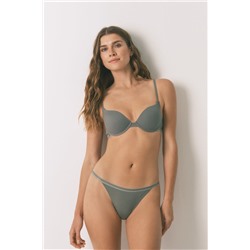 Sujetador push up GORGEOUS algodón kaki