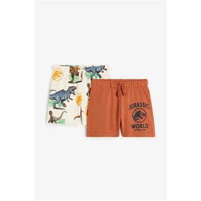 2er-Pack Sweatshorts mit Print