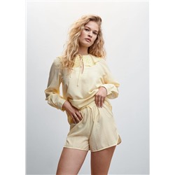 Pijama corto textura -  Mujer | MANGO OUTLET Melilla