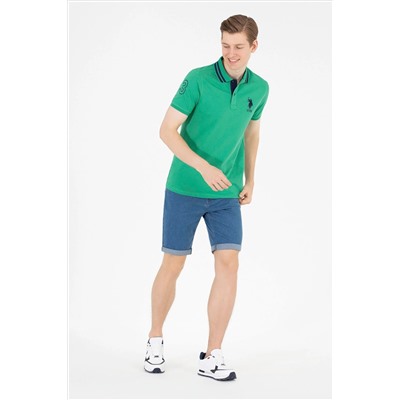Erkek Yeşil Basic Polo Yaka Tişört