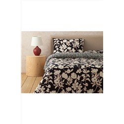 English Home Grandiflora Dijital Baskılı Soft Cotton Çift Kişilik Nevresim Seti 200x220 Cm Antrasit - Terracotta 10040205